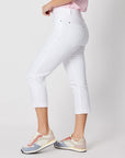 Cropped Slim Leg Miracle Jean - White
