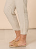 Sarah Linen Pleat Hem Pant - Natural GORDON SMITH