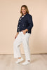 Hudson High Rise Wide Leg Jean-Ivory
