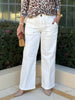 Hudson High Rise Wide Leg Jean - Ivory