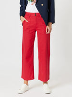 Hudson High Rise Wide Leg Jean - Red