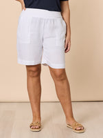 Jordan Linen Short - White