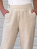 Lino Tapered Pant - Natural