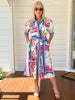 Monaco Midi Shirt Dress - Sardinia Blue