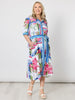 Monaco Midi Shirt Dress - Sardinia Blue