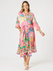 Mandalay Bay Midi Dress - Pink / Multi