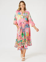Mandalay Bay Midi Dress - Pink / Multi