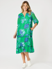 Garden Bloom Dress-Elm Blue
