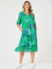 Garden Bloom Dress-Elm Blue