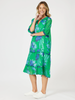Garden Bloom Dress-Elm Blue