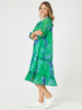 Garden Bloom Dress-Elm Blue
