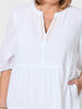 Mykonos Embroidered Dress - White Gold