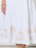 Mykonos Embroidered Dress - White Gold
