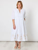 Mykonos Embroidered Dress - White Gold
