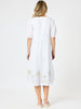 Mykonos Embroidered Dress - White Gold