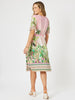 Toucan Ruffle Sleeve Dress - Pink