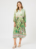 Toucan Midi Dress - Green Pink