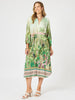 Toucan Midi Dress - Green Pink