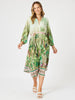 Toucan Midi Dress - Green Pink