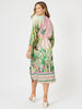 Toucan Midi Dress - Green Pink