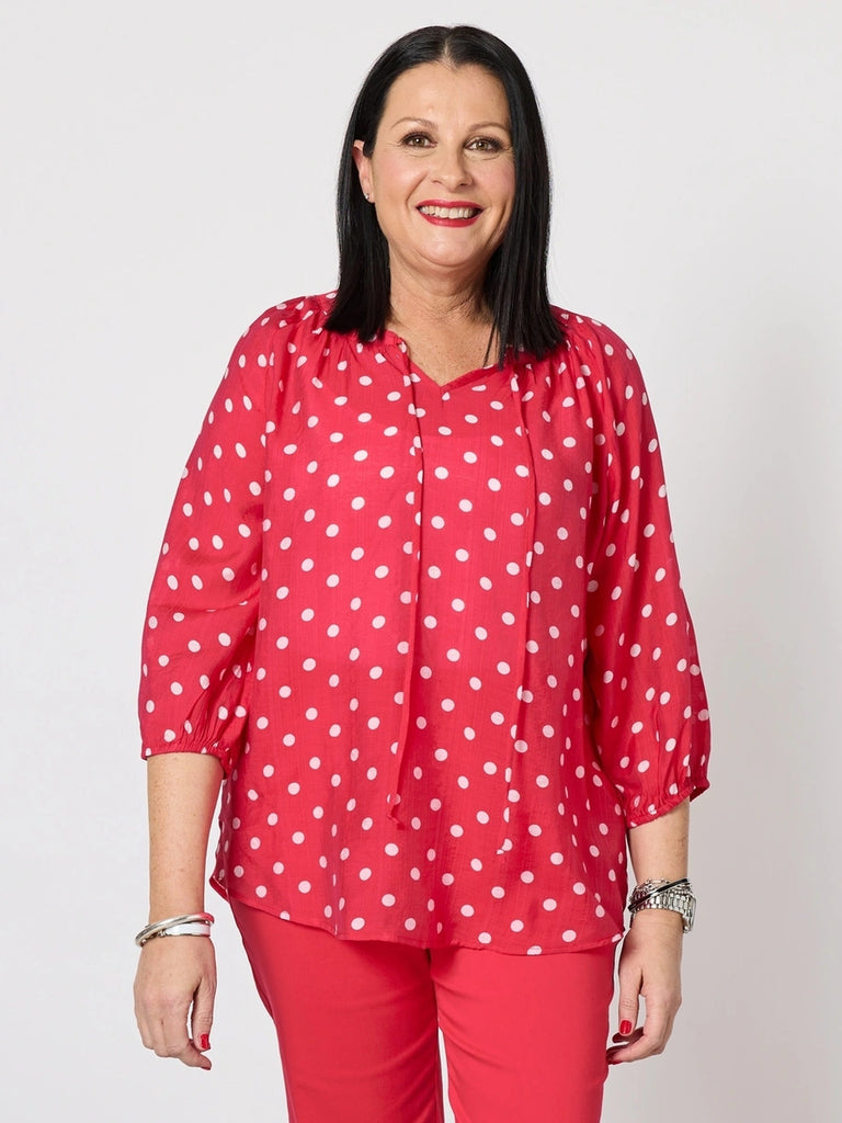French Rose Blouse - Red