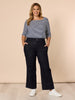 Hudson High Rise Wide Leg Jean - Dark Denim