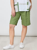 Jordan Linen Short - Basil