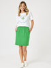 Stitch Hem Detail Skirt - Elm