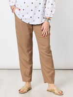 Lino Tapered Pant - Nutmeg