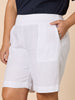 Jordan Linen Short - White