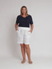 Jordan Linen Short - White