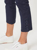 Charlie Cotton Twill Stretch Capri Pant - Navy