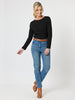 Miracle High Waisted Slim Leg Jean - Washed Denim