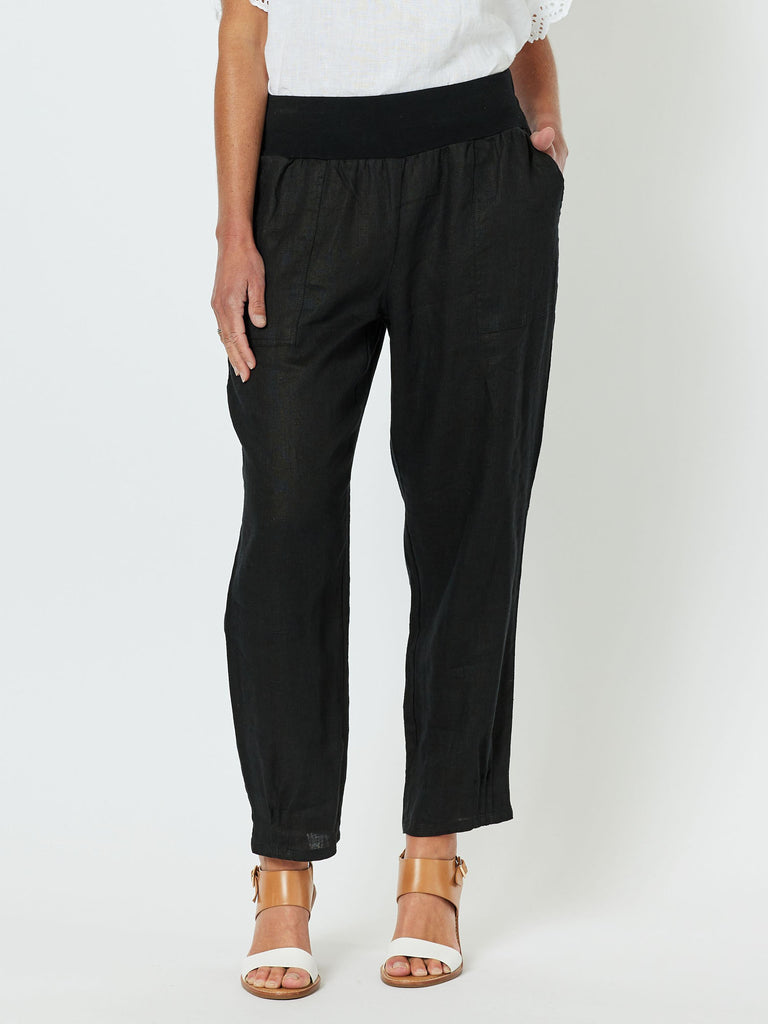 LU.EL SKIRT LINEN PLEAT AND HEM DETAIL POCKETS SL21822 NATURAL main image 1