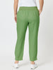 Sarah Linen Pleat Hem Pant - Fern