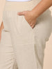 Sarah Linen Pleat Hem Pant - Natural GORDON SMITH