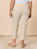 Sarah Linen Pleat Hem Pant - Natural GORDON SMITH