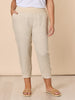 Sarah Linen Pleat Hem Pant - Natural GORDON SMITH