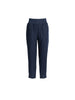 Sarah Linen Pleat Hem Pant - Navy