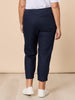 Sarah Linen Pleat Hem Pant - Navy gordon smith