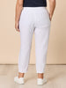 Sarah Linen Pleat Hem Pant - White gordon smith