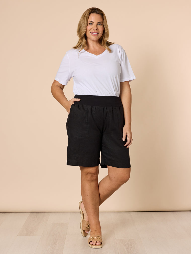 Jordan Linen Short - Black GORDON SMITH