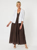 Danielle Cropped Linen Blazer - White