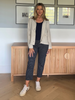 Danielle Linen Cropped Blazer - Natural