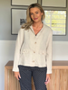 Danielle Linen Cropped Blazer - Natural