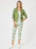 Danielle Linen Cropped Blazer - Basil