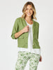 Danielle Linen Cropped Blazer - Basil