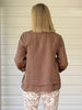 Danielle Cropped Linen Blazer - Mocha
