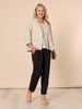 Sarah Linen Pleat Hem Pant - Black gordon smith