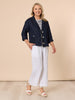Lara Linen Wide Leg Pant - White gorodon smith